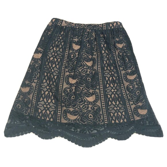Xhilaration  Flare Skirt Eyelet Sz S Short Lined Green Pull Up elastic Waist - Picture 1 of 9